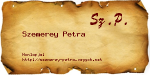 Szemerey Petra névjegykártya